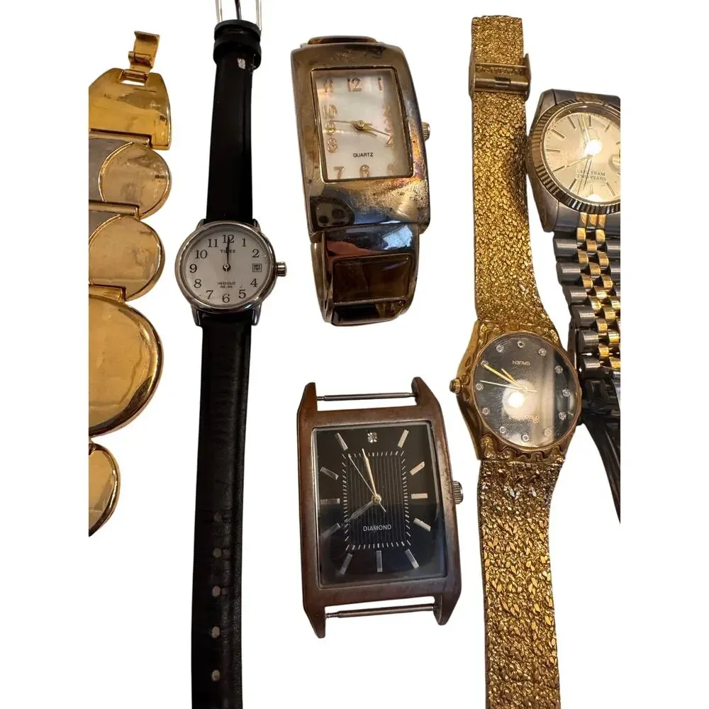 Lot of 6 Vintage Watches Assorted Brands For Parts or New Batteries